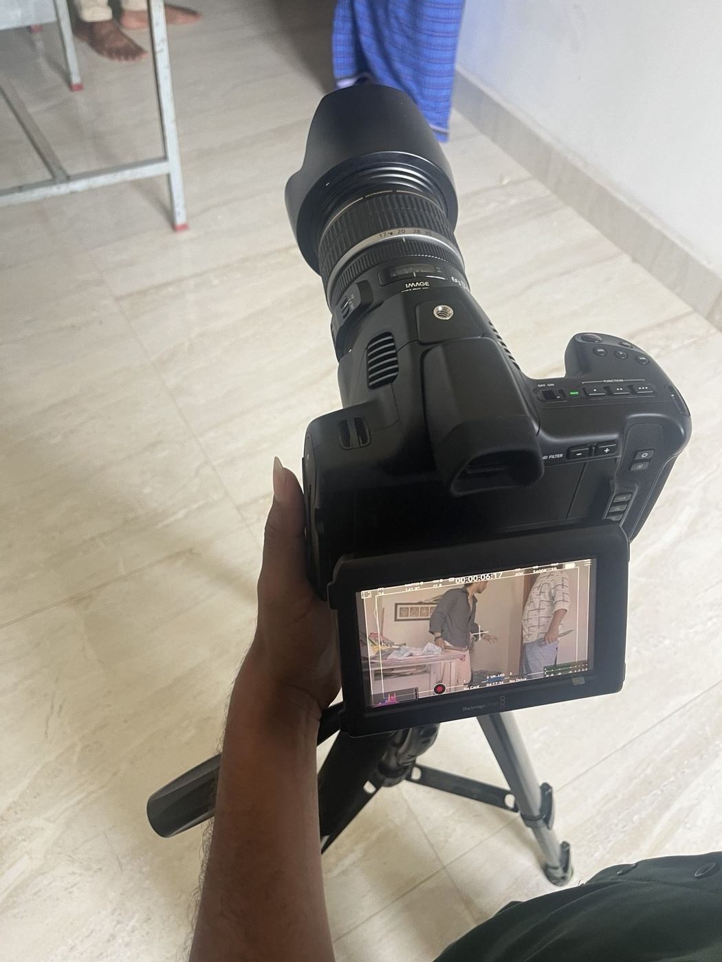 Blackmagic 6K Pro camera on set
